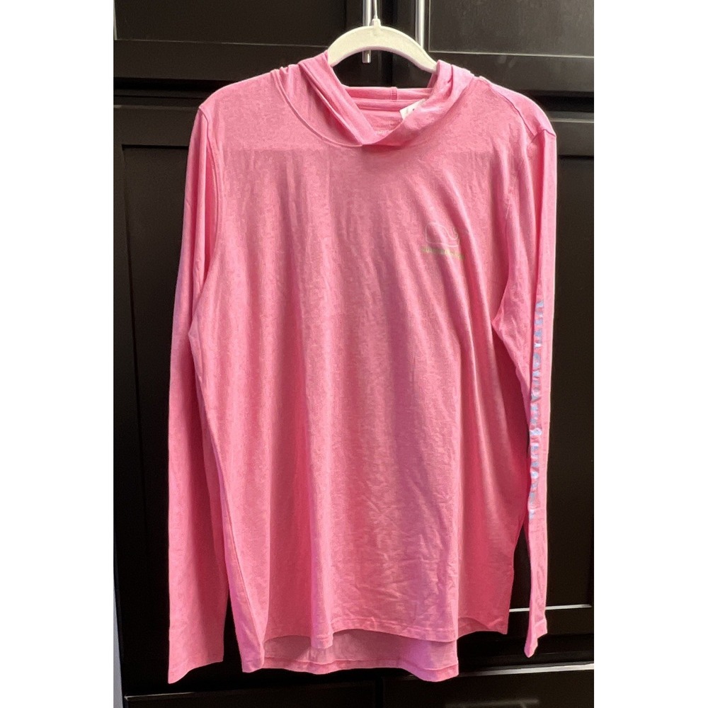 Vineyard Vines Women's Pink Pullover Hoodie Long Sleeve L Cotton Jersey Logo